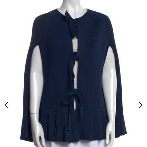 Salvatore Ferragamo Navy Blue Cape